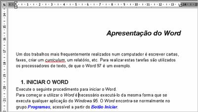 Word - Escrever Texto - Apresentação do Word