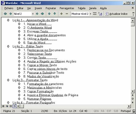 Estrutura Básica do Word, Formatações, Títulos, Subtítulos e