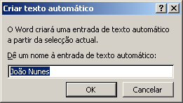 Digitação automatica no Word